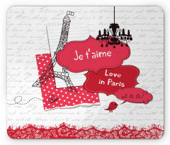 Je T'aime in Paris Mouse Pad