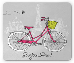 Bonjour Paris Bicycle Mouse Pad