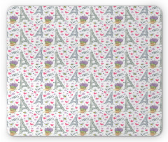 Romantic Doodle Items Mouse Pad