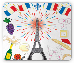 Parisian Party Items Mouse Pad