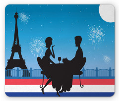 Couple Having Wine Mouse Pad