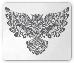 Monochrome Open Wings Mouse Pad