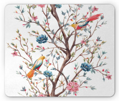 Tree with Birds Mouse Pad