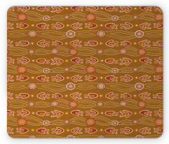 Dotted Waves Art Motifs Mouse Pad