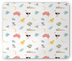 Animals Map and Foliage Mouse Pad