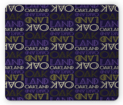 Repeating Modern Lettering Mouse Pad