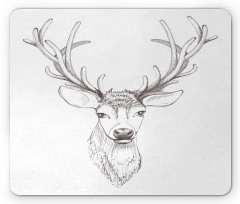 Sketch of Deer Head Mouse Pad