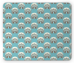 Bohemian Exotic Bird Motif Mouse Pad