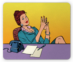 Pop Art Businesswoman Mouse Pad