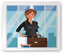 Businesswoman at Office Mouse Pad