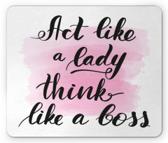 Act Like a Lady Lettering Mouse Pad