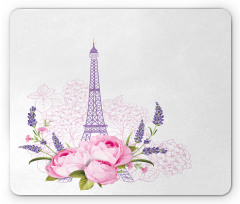 Spring Flora Eiffel Tower Mouse Pad