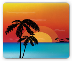 Sunset Trees and an Ocean Mouse Pad