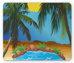 Big Palm Leaves Wild Outdoors Mouse Pad