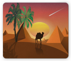 Camels Pyramids and Palms Mouse Pad