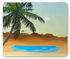 Tree and a Camel Far Away Mouse Pad