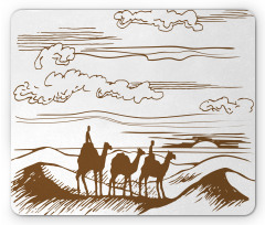 Sketchy Hand Drawn Camels Mouse Pad