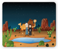 People Camels Cactus Mouse Pad