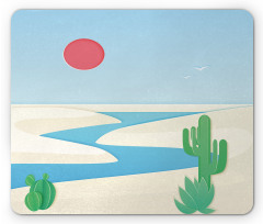 Desert Safari Cactus Plants Mouse Pad