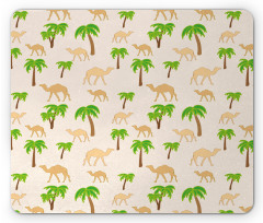 Repeating Camels and Palms Mouse Pad