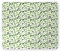 Hand Drawn Leaves Art Mouse Pad