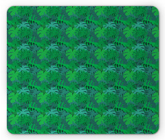 Exotic Monochrome Leaf Mouse Pad