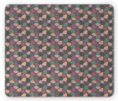 Pastel Abstract Leaves Mouse Pad