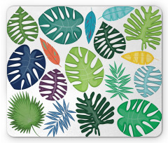 Colorful Bold Leaves Mouse Pad