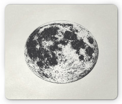 Detailed Sketchy Moon Mouse Pad