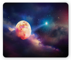 Cosmic Scene with Planets Mouse Pad