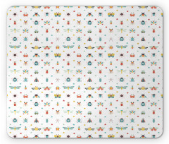 Colorful Various Bugs Stars Mouse Pad