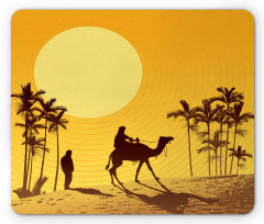 Camel Men and Palms Mouse Pad