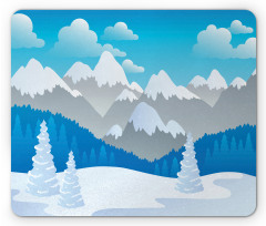 Snow-Capped Mountains Mouse Pad