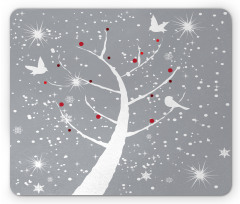 Red Berries and Birds Mouse Pad