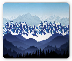 Hills Covered in Snow Mouse Pad