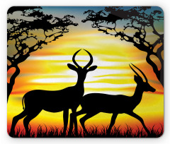 Animals on Sunset Mouse Pad