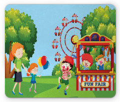 Cheerful Children at Fun Fair Mouse Pad