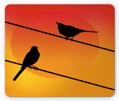 Avian Animal Sunset Mouse Pad