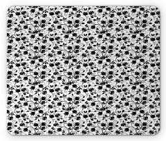 Monotone Intertwined Rosebuds Mouse Pad