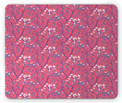 Branches Leaves Flowers Art Mouse Pad