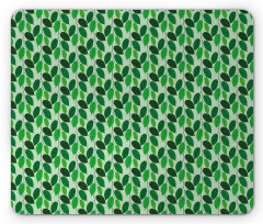 Green Tones Liana Leaves Art Mouse Pad