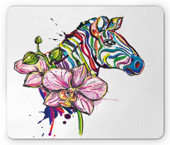 Animal Orchid Ink Art Mouse Pad