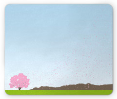 Floating Cherry Blossom Mouse Pad