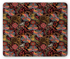 Jumble Warm Tone Floral Mouse Pad