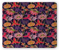 Floral Jungle Illustration Mouse Pad