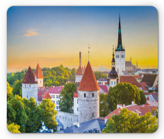 Estonia Historic Town Sunset Mouse Pad