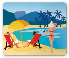 Relaxing on the Exotic Beach Mouse Pad