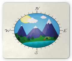 Adventurous Compass Design Mouse Pad