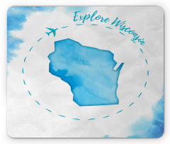 Explore Wisconsin Map Design Mouse Pad