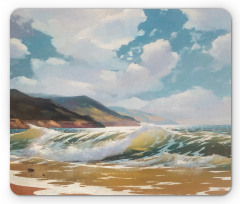 Sea Waves Coastline Mouse Pad